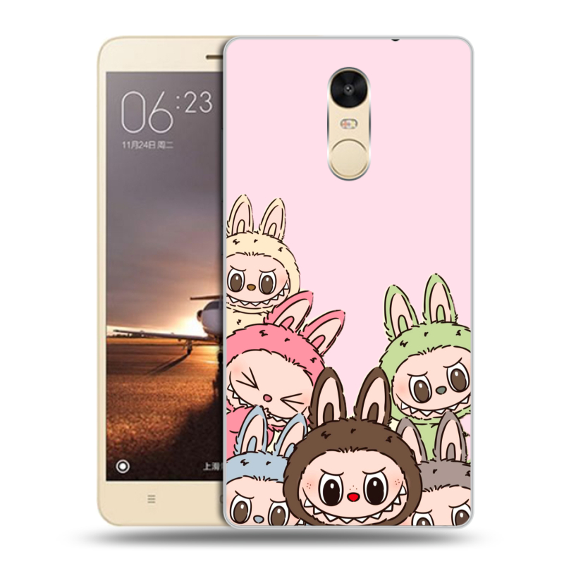 Силиконовый противоударный чехол на Xiaomi RedMi Note 4X с принтом Лабубу Силиконовый противоударный чехол на Xiaomi RedMi Note 4X с принтом Лабубу