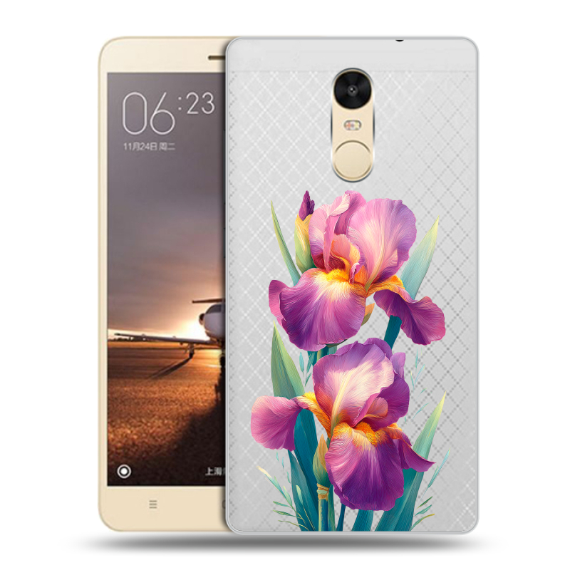 Силиконовый противоударный чехол на Xiaomi RedMi Note 4X с принтом Цветы орхидеи Силиконовый противоударный чехол на Xiaomi RedMi Note 4X с принтом Цветы орхидеи