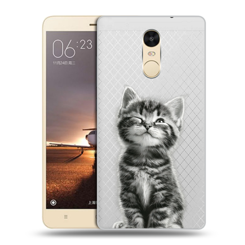 Силиконовый противоударный чехол на Xiaomi RedMi Note 4X с принтом Котенок Силиконовый противоударный чехол на Xiaomi RedMi Note 4X с принтом Котенок