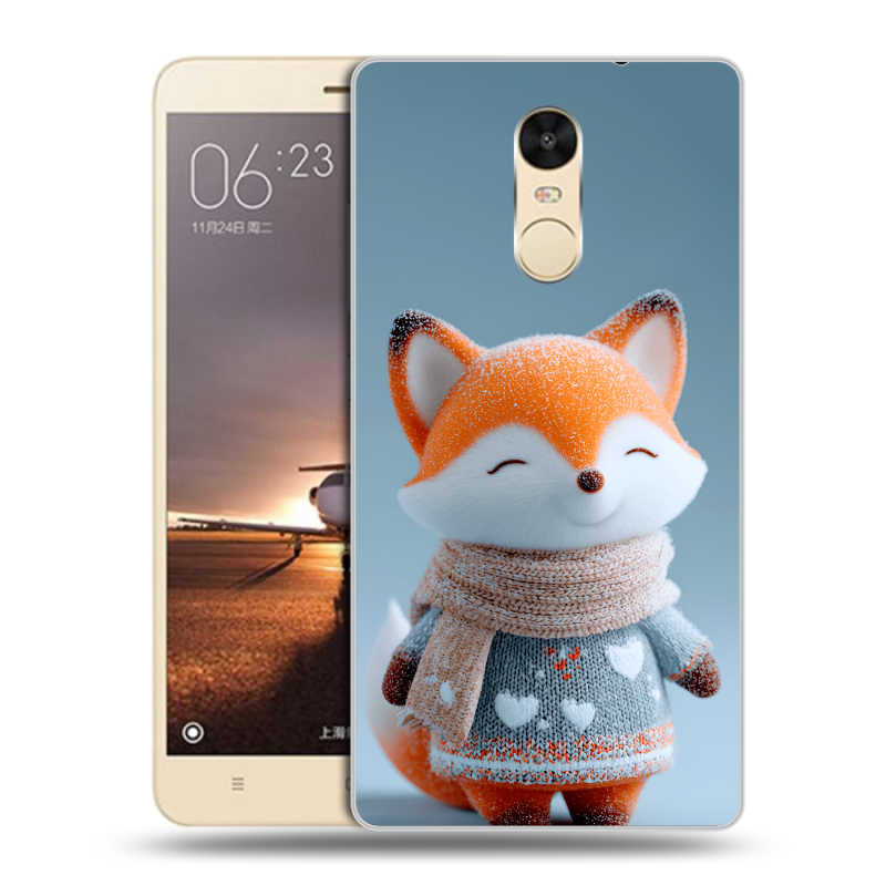 Силиконовый противоударный чехол на Xiaomi RedMi Note 4X с принтом Лиса Силиконовый противоударный чехол на Xiaomi RedMi Note 4X с принтом Лиса