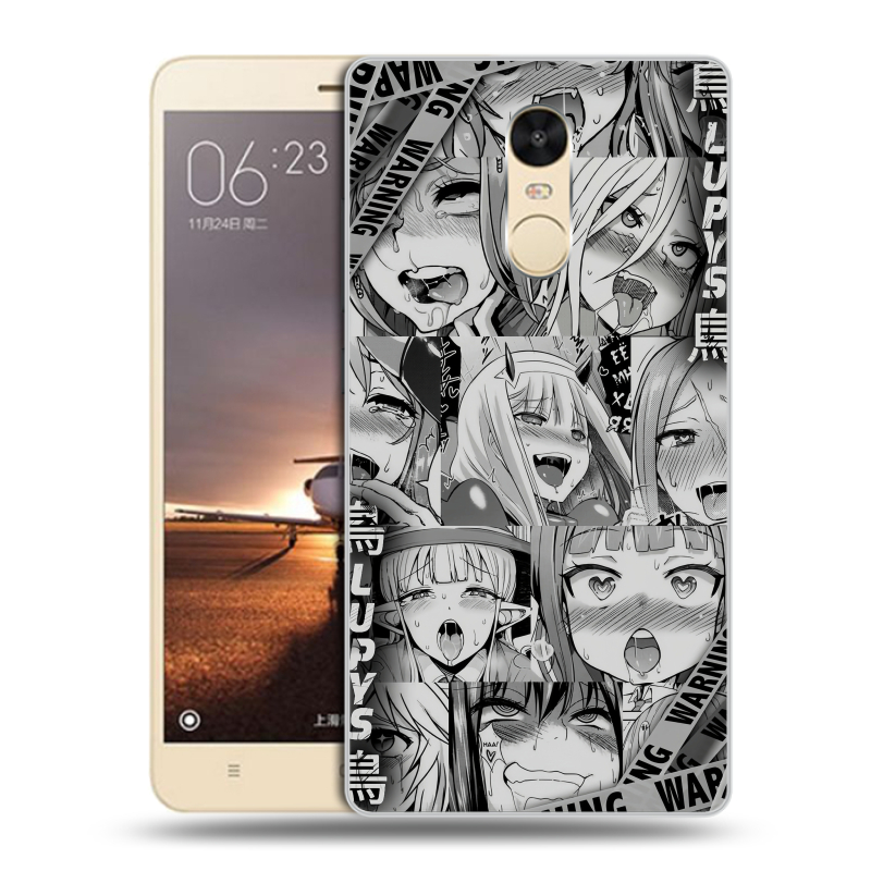 Силиконовый противоударный чехол на Xiaomi RedMi Note 4X с принтом Ahegao Ахегао Аниме Силиконовый противоударный чехол на Xiaomi RedMi Note 4X с принтом Ahegao Ахегао Аниме