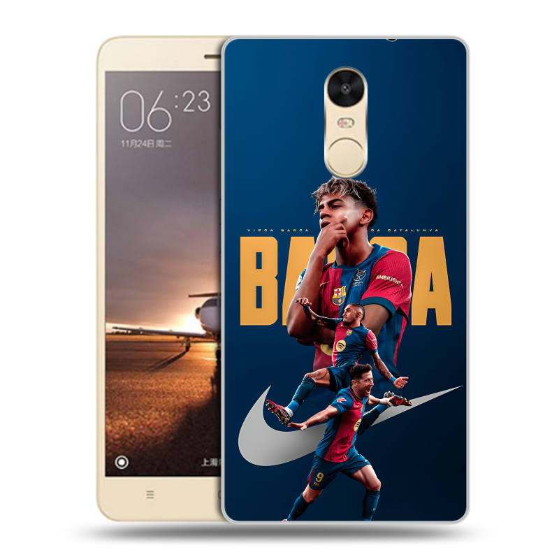 Силиконовый противоударный чехол на Xiaomi RedMi Note 4X с принтом Барселона Barca Yamal Силиконовый противоударный чехол на Xiaomi RedMi Note 4X с принтом Барселона Barca Yamal