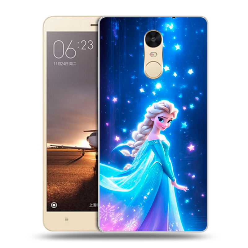 Силиконовый противоударный чехол на Xiaomi RedMi Note 4X с принтом Холодное сердце Frozen Силиконовый противоударный чехол на Xiaomi RedMi Note 4X с принтом Холодное сердце Frozen