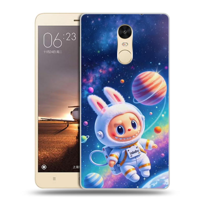 Силиконовый противоударный чехол на Xiaomi RedMi Note 4X с принтом Labubu Лабубу Силиконовый противоударный чехол на Xiaomi RedMi Note 4X с принтом Labubu Лабубу