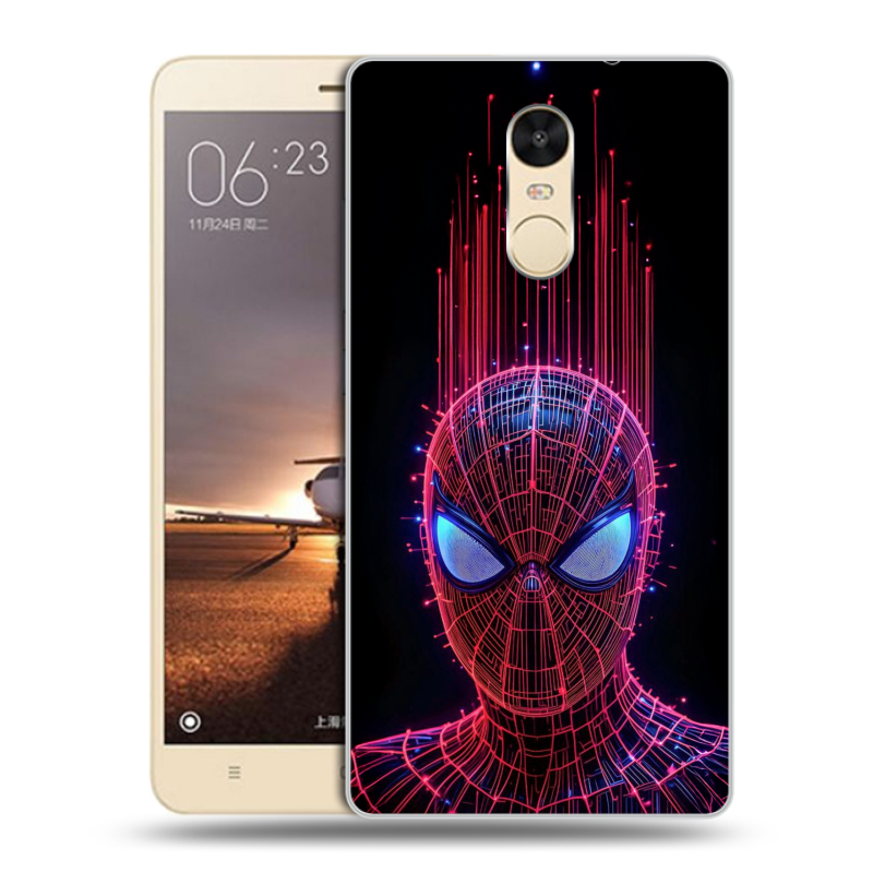 Силиконовый противоударный чехол на Xiaomi RedMi Note 4X с принтом Spiderman Человек паук Силиконовый противоударный чехол на Xiaomi RedMi Note 4X с принтом Spiderman Человек паук