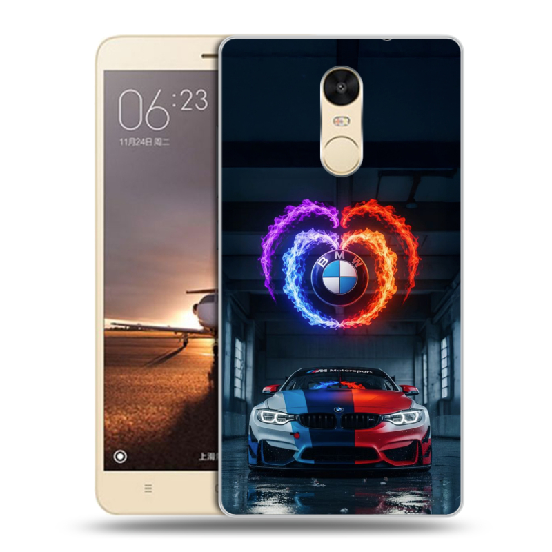 Силиконовый противоударный чехол на Xiaomi RedMi Note 4X с принтом BMW БМВ Силиконовый противоударный чехол на Xiaomi RedMi Note 4X с принтом BMW БМВ