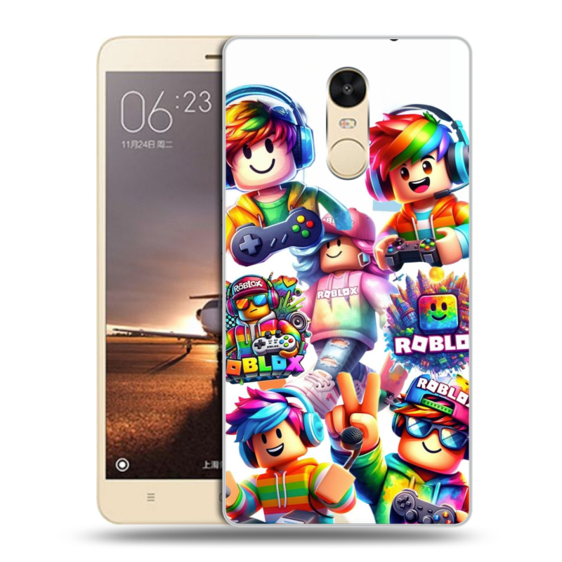 Силиконовый противоударный чехол на Xiaomi RedMi Note 4X с принтом Roblox Роблокс Силиконовый противоударный чехол на Xiaomi RedMi Note 4X с принтом Roblox Роблокс