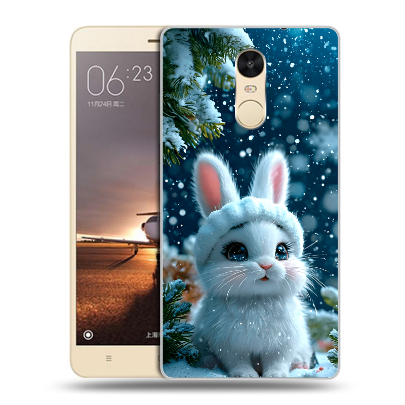 Силиконовый противоударный чехол на Xiaomi RedMi Note 4X с принтом Новый год Силиконовый противоударный чехол на Xiaomi RedMi Note 4X с принтом Новый год