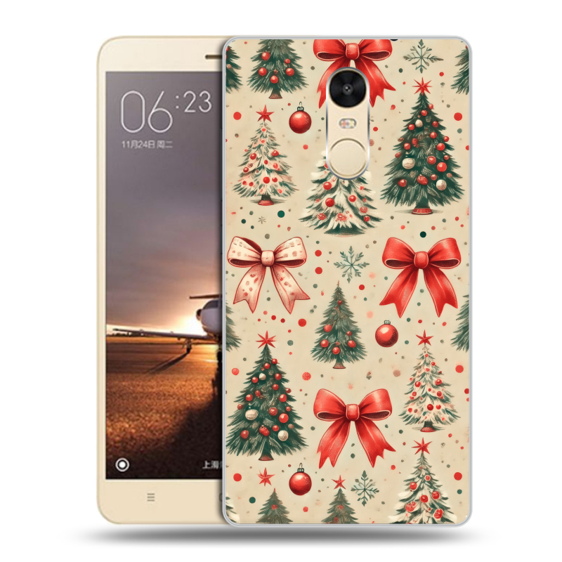 Силиконовый противоударный чехол на Xiaomi RedMi Note 4X с принтом Новый год Силиконовый противоударный чехол на Xiaomi RedMi Note 4X с принтом Новый год