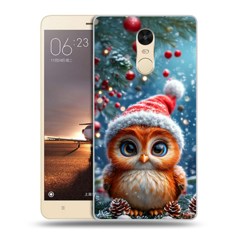 Силиконовый противоударный чехол на Xiaomi RedMi Note 4X с принтом Новый год Силиконовый противоударный чехол на Xiaomi RedMi Note 4X с принтом Новый год
