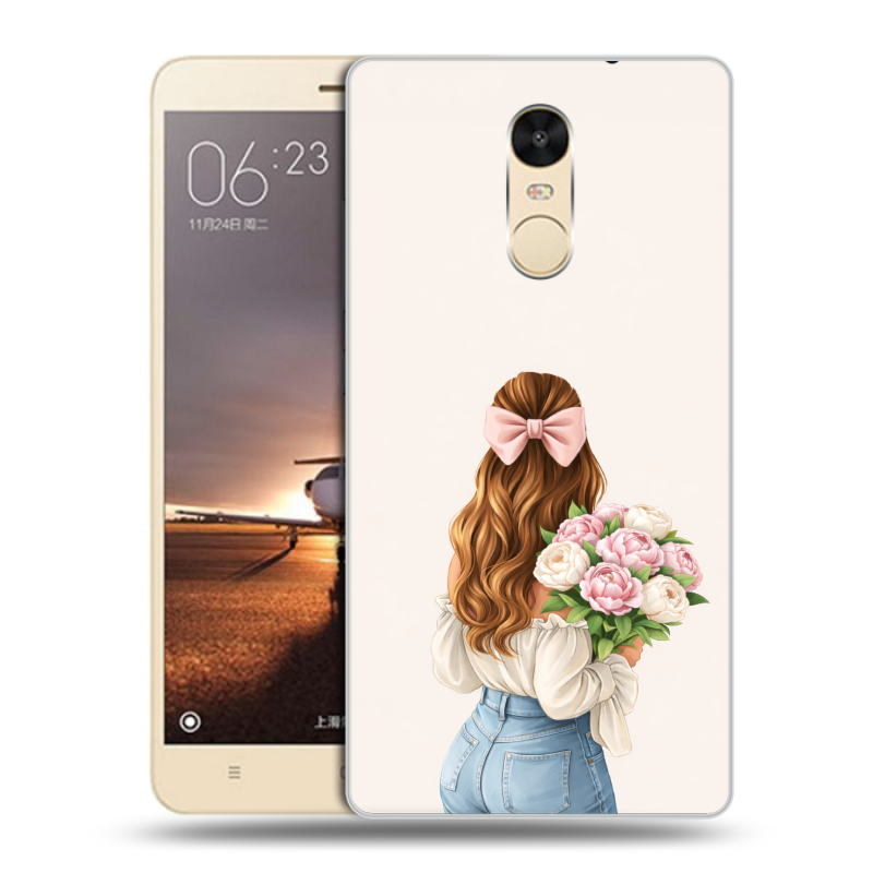 Силиконовый противоударный чехол на Xiaomi RedMi Note 4X с принтом женский Силиконовый противоударный чехол на Xiaomi RedMi Note 4X с принтом женский