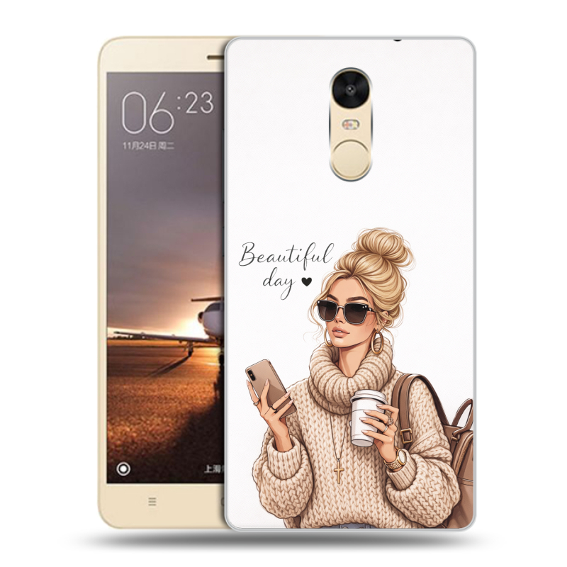Силиконовый противоударный чехол на Xiaomi RedMi Note 4X с принтом женский Силиконовый противоударный чехол на Xiaomi RedMi Note 4X с принтом женский