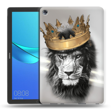 Силиконовый чехол на Huawei MediaPad M5 10.8 с принтом Лев с короной Силиконовый чехол на Huawei MediaPad M5 10.8 с принтом Лев с короной