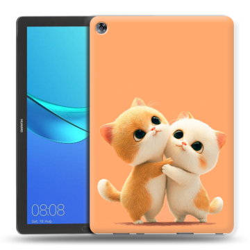 Силиконовый чехол на планшета Huawei MediaPad M5 10.8 с принтом Милые котики Силиконовый чехол на планшета Huawei MediaPad M5 10.8 с принтом Милые котики
