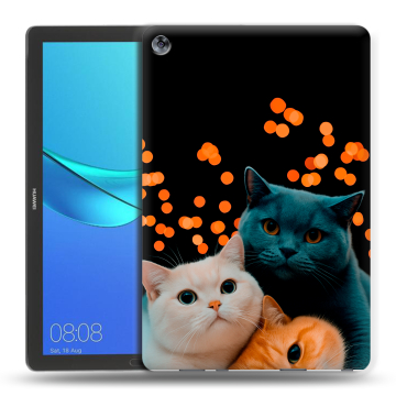 Силиконовый чехол на планшета Huawei MediaPad M5 10.8 с принтом Кошки Силиконовый чехол на планшета Huawei MediaPad M5 10.8 с принтом Кошки