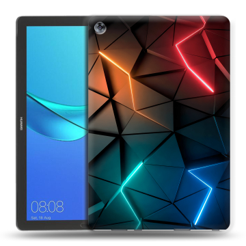 Силиконовый чехол на Huawei MediaPad M5 10.8 с принтом Абстракция неон Силиконовый чехол на Huawei MediaPad M5 10.8 с принтом Абстракция неон
