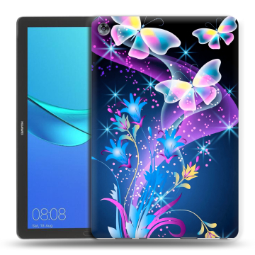 Силиконовый чехол на Huawei MediaPad M5 10.8 с принтом Бабочки Силиконовый чехол на Huawei MediaPad M5 10.8 с принтом Бабочки