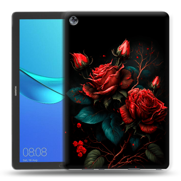 Силиконовый чехол на Huawei MediaPad M5 10.8 с принтом Розы красные Силиконовый чехол на Huawei MediaPad M5 10.8 с принтом Розы красные