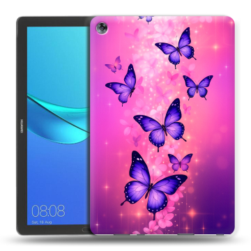 Силиконовый чехол на Huawei MediaPad M5 10.8 с принтом Бабочки Силиконовый чехол на Huawei MediaPad M5 10.8 с принтом Бабочки