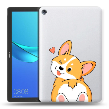 Силиконовый чехол на Huawei MediaPad M5 10.8 с принтом Корги Силиконовый чехол на Huawei MediaPad M5 10.8 с принтом Корги