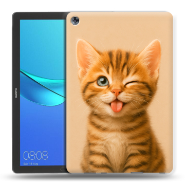 Силиконовый чехол на Huawei MediaPad M5 10.8 с принтом котенок Силиконовый чехол на Huawei MediaPad M5 10.8 с принтом котенок