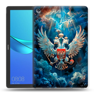 Силиконовый чехол на Huawei MediaPad M5 10.8 с принтом Герб флаг России Силиконовый чехол на Huawei MediaPad M5 10.8 с принтом Герб флаг России
