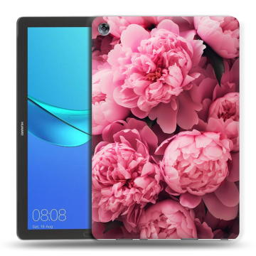 Силиконовый чехол на Huawei MediaPad M5 10.8 с принтом цветы пионы Силиконовый чехол на Huawei MediaPad M5 10.8 с принтом цветы пионы