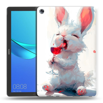 Силиконовый чехол на Huawei MediaPad M5 10.8 с принтом кролик зайчик Силиконовый чехол на Huawei MediaPad M5 10.8 с принтом кролик зайчик