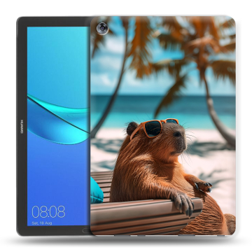 Силиконовый чехол на Huawei MediaPad M5 10.8 с принтом Капибара Силиконовый чехол на Huawei MediaPad M5 10.8 с принтом Капибара