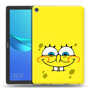 Силиконовый чехол на Huawei MediaPad M5 10.8 с принтом спанчбоб спанч боб