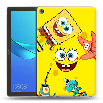 Силиконовый чехол на Huawei MediaPad M5 10.8 с принтом Спанч боб Спанчбоб Силиконовый чехол на Huawei MediaPad M5 10.8 с принтом Спанч боб Спанчбоб