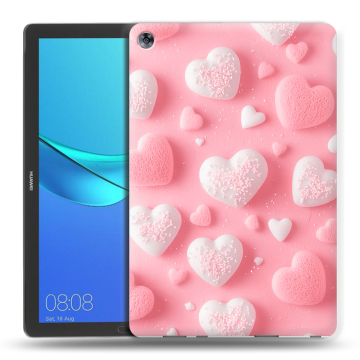 Силиконовый чехол на Huawei MediaPad M5 10.8 с принтом Сердечки Силиконовый чехол на Huawei MediaPad M5 10.8 с принтом Сердечки