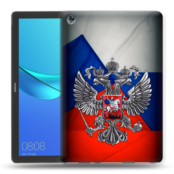Силиконовый чехол на Huawei MediaPad M5 10.8 с принтом Флаг России Силиконовый чехол на Huawei MediaPad M5 10.8 с принтом Флаг России