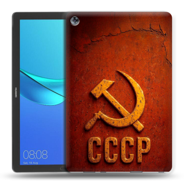Силиконовый чехол на Huawei MediaPad M5 10.8 с принтом Флаг Герб СССР Силиконовый чехол на Huawei MediaPad M5 10.8 с принтом Флаг Герб СССР