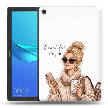 Силиконовый чехол на Huawei MediaPad M5 10.8 с принтом женский Силиконовый чехол на Huawei MediaPad M5 10.8 с принтом женский