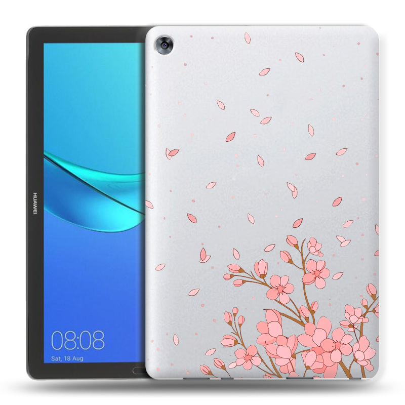 Силиконовый чехол на Huawei MediaPad M5 10.8 с принтом Ветка сакуры Силиконовый чехол на Huawei MediaPad M5 10.8 с принтом Ветка сакуры