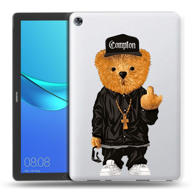 Силиконовый чехол на Huawei MediaPad M5 10.8 с принтом Мишка Силиконовый чехол на Huawei MediaPad M5 10.8 с принтом Мишка