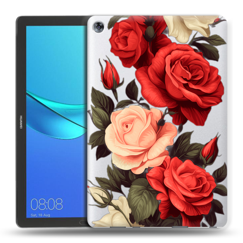 Силиконовый чехол на Huawei MediaPad M5 10.8 с принтом Розы Силиконовый чехол на Huawei MediaPad M5 10.8 с принтом Розы