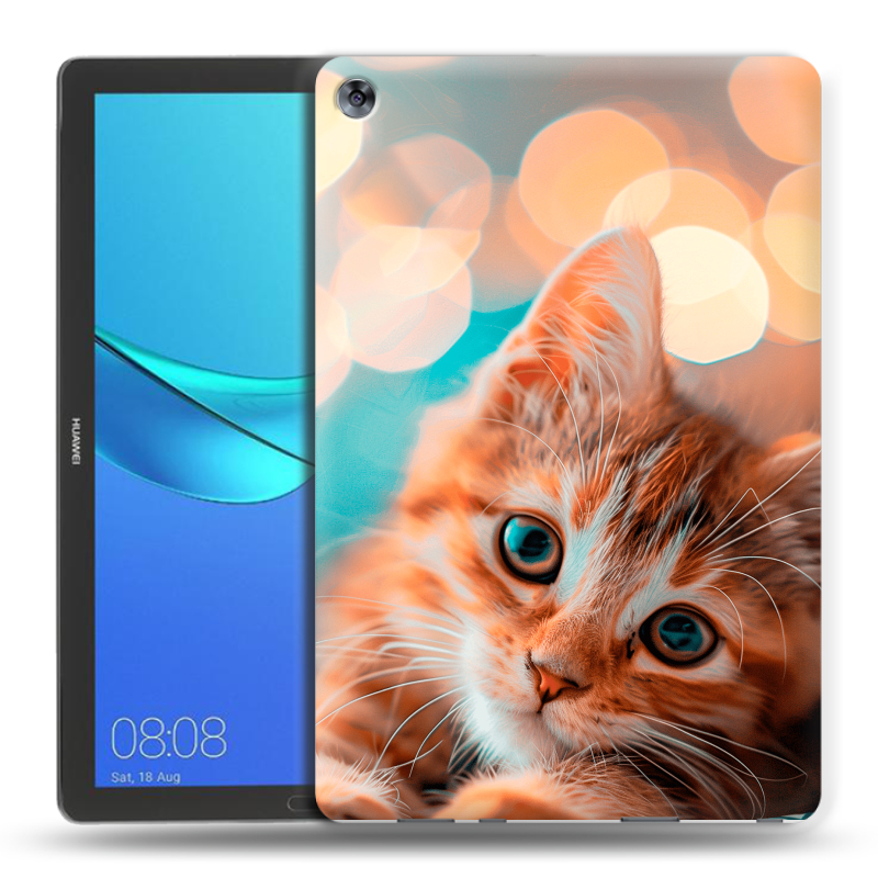 Силиконовый чехол на Huawei MediaPad M5 10.8 с принтом котик Силиконовый чехол на Huawei MediaPad M5 10.8 с принтом котик
