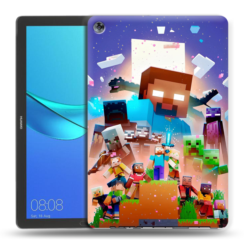 Силиконовый чехол на Huawei MediaPad M5 10.8 с принтом Майнкрафт Minecraft Силиконовый чехол на Huawei MediaPad M5 10.8 с принтом Майнкрафт Minecraft