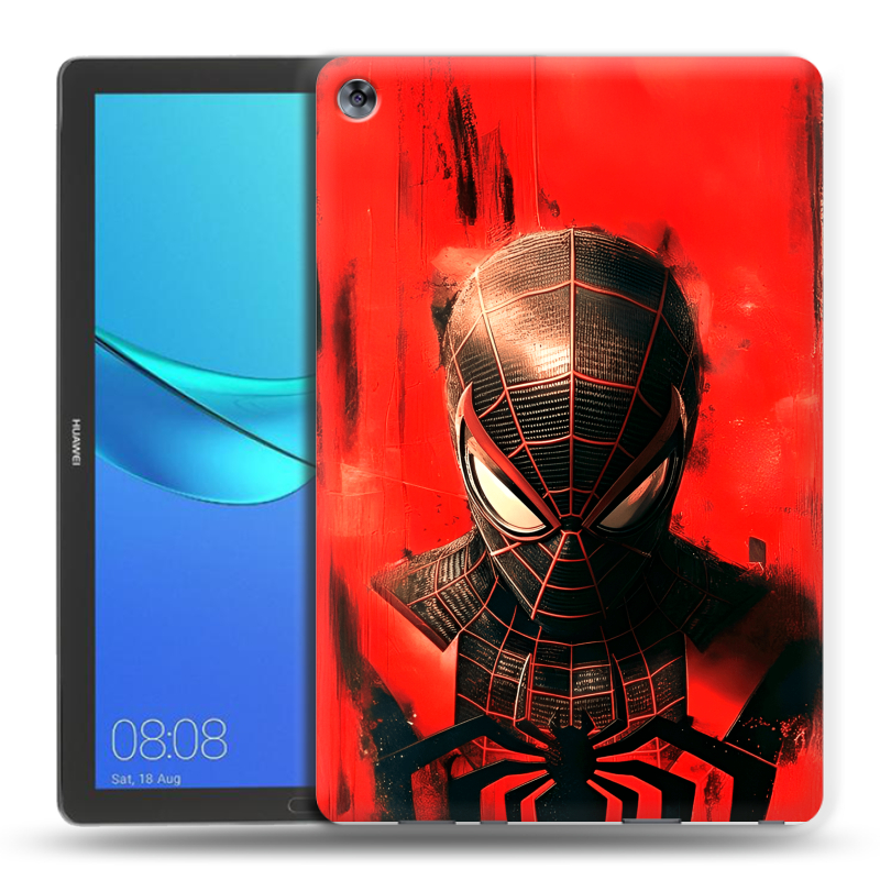 Силиконовый чехол на Huawei MediaPad M5 10.8 с принтом человек паук spiderman Силиконовый чехол на Huawei MediaPad M5 10.8 с принтом человек паук spiderman
