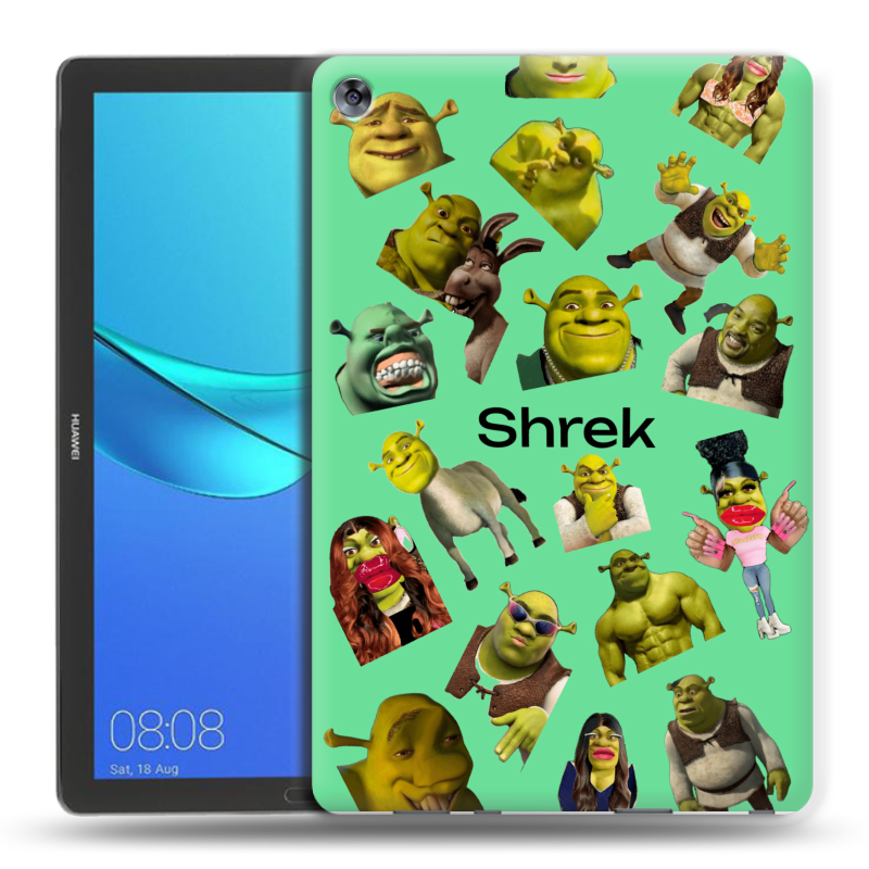 Силиконовый чехол на Huawei MediaPad M5 10.8 с принтом Шрек Shrek Силиконовый чехол на Huawei MediaPad M5 10.8 с принтом Шрек Shrek