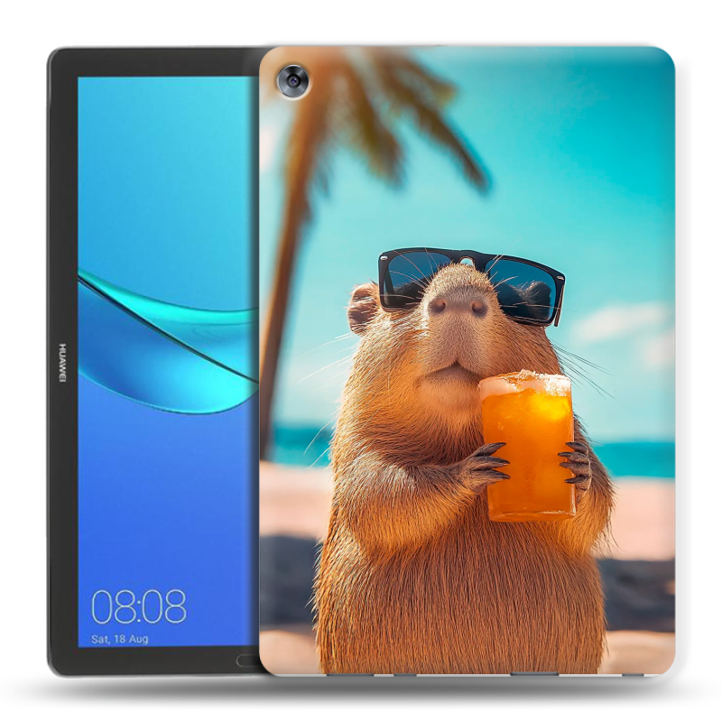 Силиконовый чехол на Huawei MediaPad M5 10.8 с принтом Капибара Силиконовый чехол на Huawei MediaPad M5 10.8 с принтом Капибара