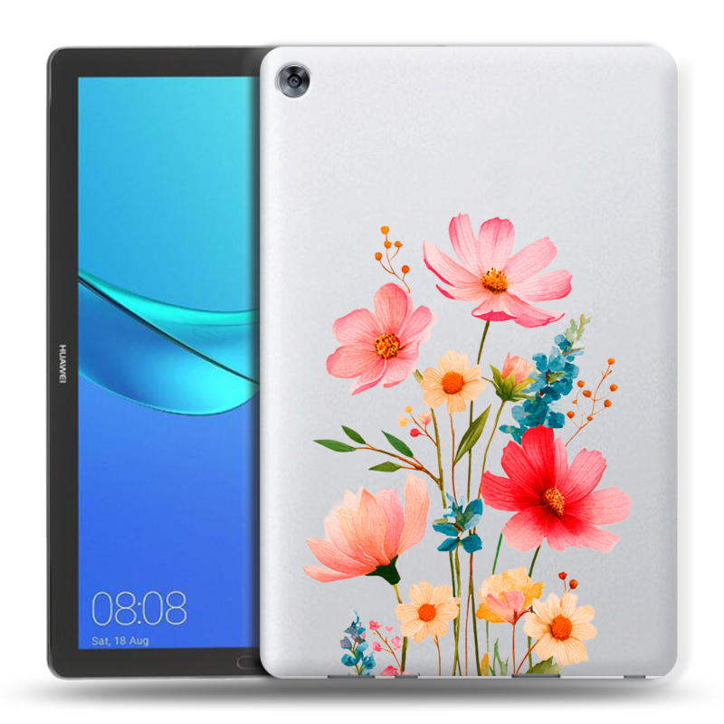Силиконовый чехол на Huawei MediaPad M5 10.8 с принтом Цветы Силиконовый чехол на Huawei MediaPad M5 10.8 с принтом Цветы