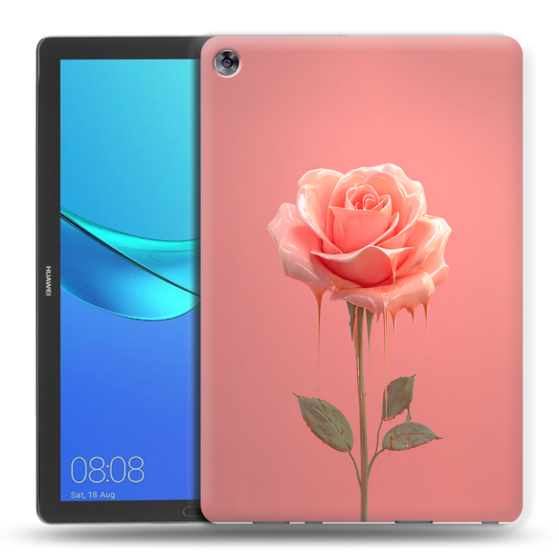 Силиконовый чехол на Huawei MediaPad M5 10.8 с принтом Розовая роза Силиконовый чехол на Huawei MediaPad M5 10.8 с принтом Розовая роза