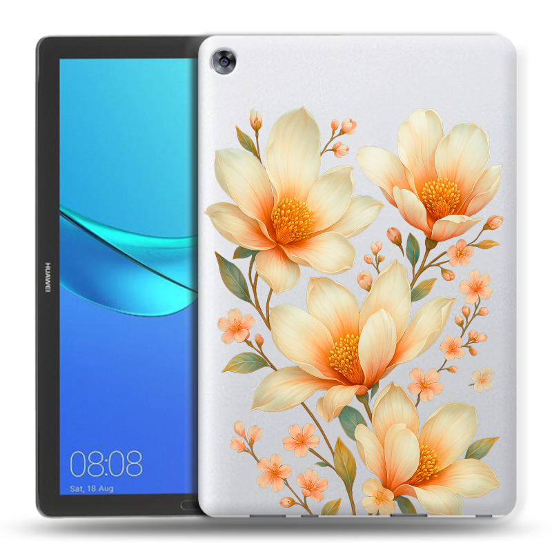 Силиконовый чехол на Huawei MediaPad M5 10.8 с принтом Цветы Силиконовый чехол на Huawei MediaPad M5 10.8 с принтом Цветы