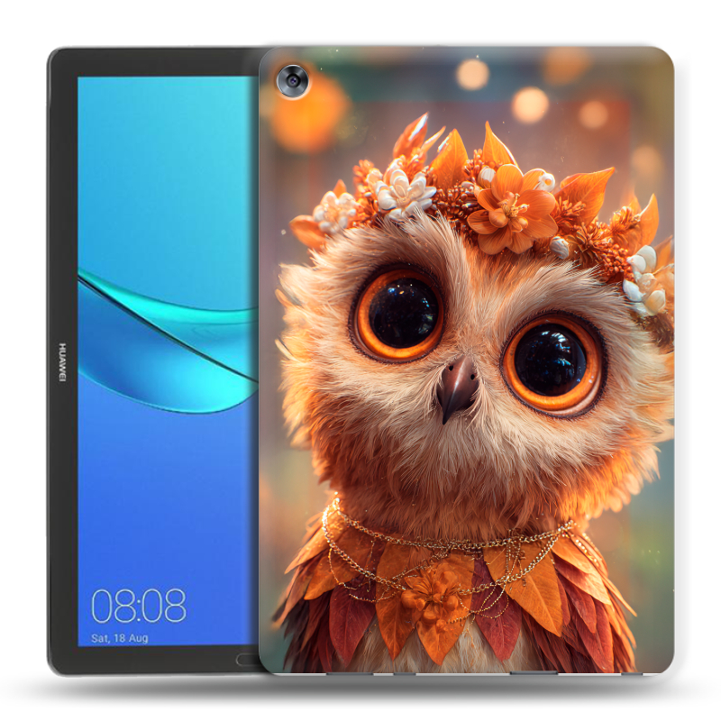 Силиконовый чехол на Huawei MediaPad M5 10.8 с принтом Милая сова Силиконовый чехол на Huawei MediaPad M5 10.8 с принтом Милая сова