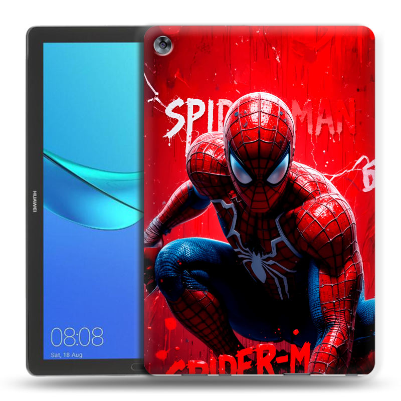 Силиконовый чехол на Huawei MediaPad M5 10.8 с принтом Spiderman Человек паук Силиконовый чехол на Huawei MediaPad M5 10.8 с принтом Spiderman Человек паук