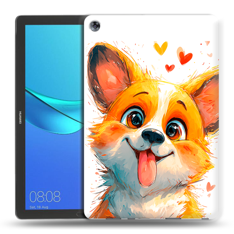 Силиконовый чехол на Huawei MediaPad M5 10.8 с принтом корги Силиконовый чехол на Huawei MediaPad M5 10.8 с принтом корги