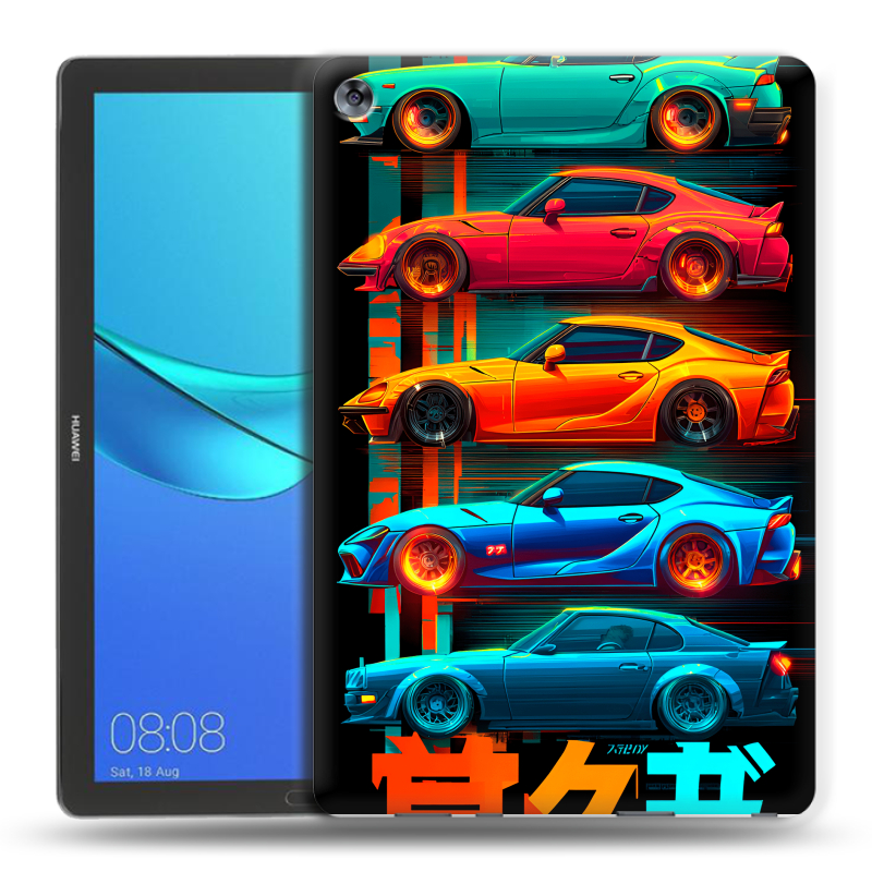 Силиконовый чехол на Huawei MediaPad M5 10.8 с принтом машины тачки Силиконовый чехол на Huawei MediaPad M5 10.8 с принтом машины тачки